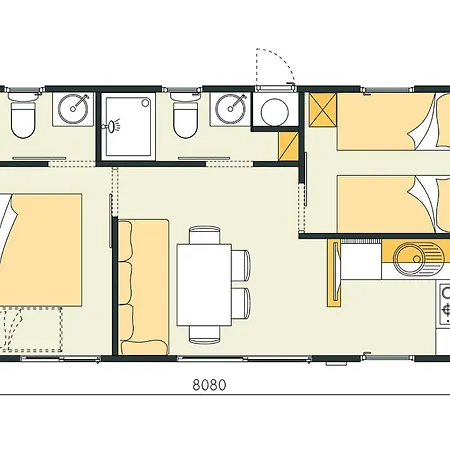 Tatil parkı Eurocamp Mobile Homes At Ljutic